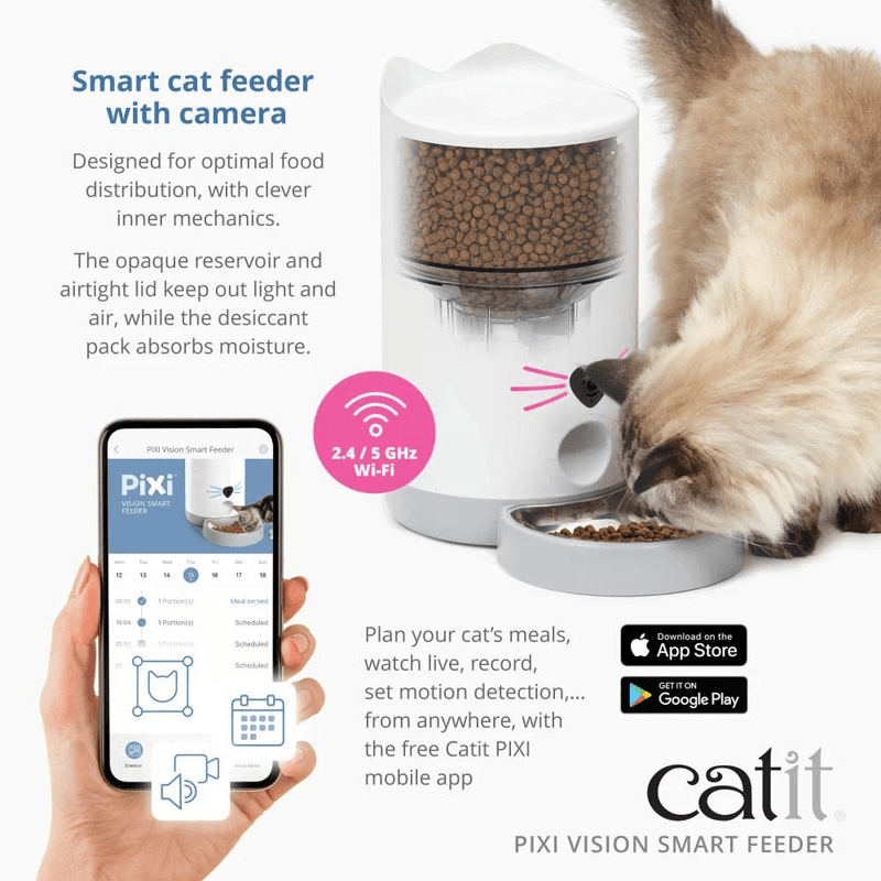 PIXI Vision Smart Feeder (with Build-in Camera) - J & J Pet Club - Catit