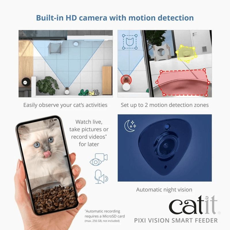 PIXI Vision Smart Feeder (with Build-in Camera) - J & J Pet Club - Catit