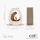 PIXI Wide Scratcher - 45 x 23.5 x 44 cm (18 x 9 x 17 in) - J & J Pet Club - Catit