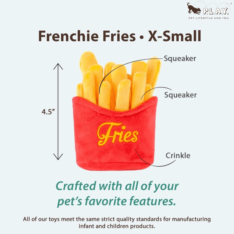 Plush Dog Toy - American Classic Collection - Frenchie Fries - J & J Pet Club - P.L.A.Y.