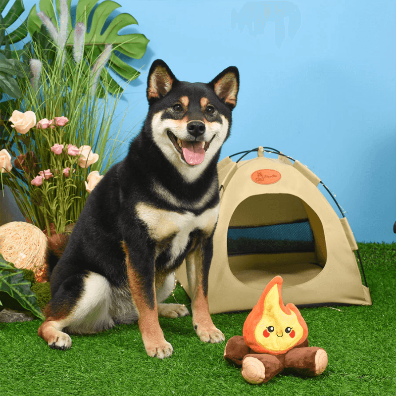 Plush Dog Toy - Camping Pups - Campfire - J & J Pet Club - HugSmart