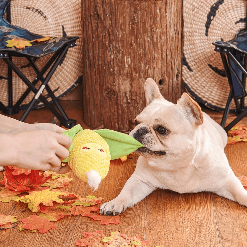 Plush Dog Toy - Camping Pups - Corn - J & J Pet Club - HugSmart