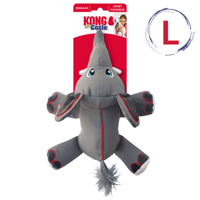 Plush Dog Toy - Cozie - Ultra Ella Elephant - J & J Pet Club - Kong