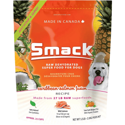 Raw Dehydrated Super Dog Food, Caribbean-Salmon Fusion - J & J Pet Club - Smack