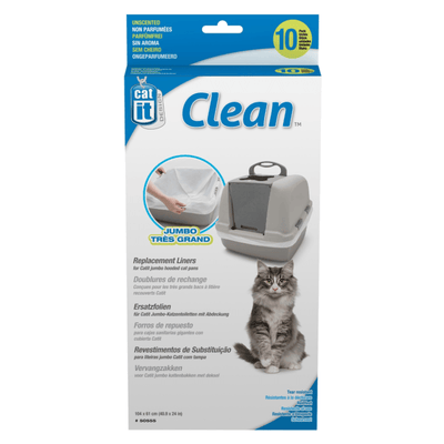Replacement liner for Catit Jumbo Hooded Cat Litter Pan - Unscented - 10 pk - J & J Pet Club - Catit