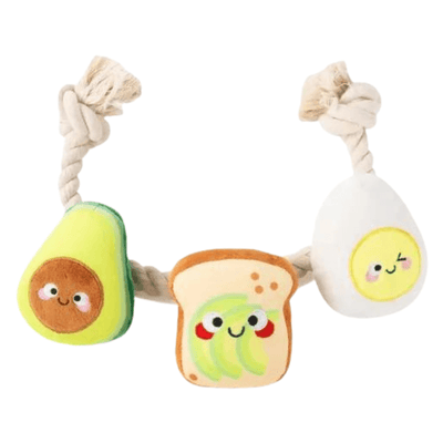 Rope Dog Toy - Avocado, Toast and Egg - J & J Pet Club - HugSmart