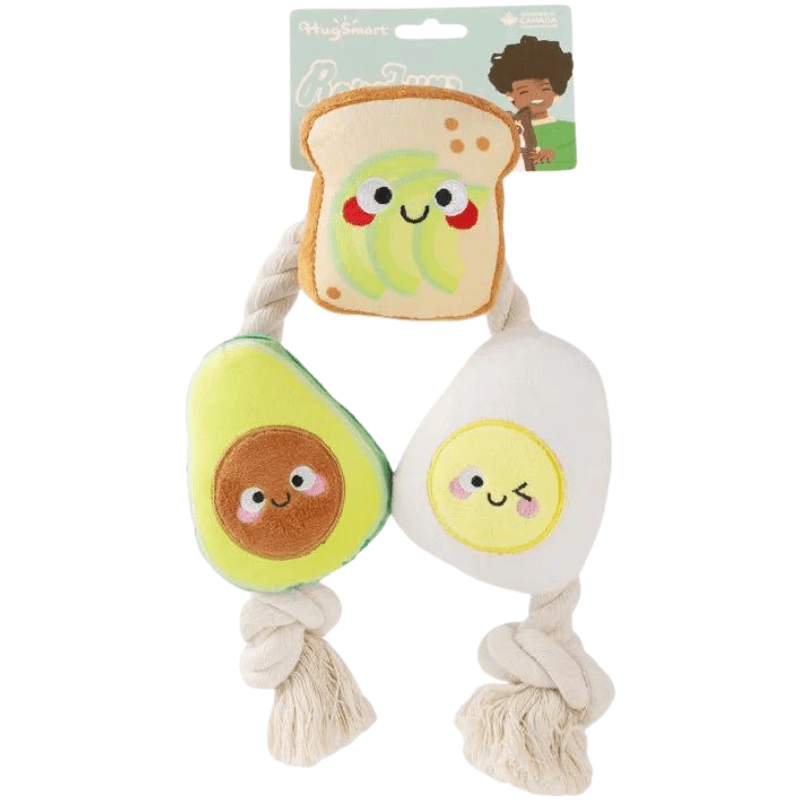 Rope Dog Toy - Avocado, Toast and Egg - J & J Pet Club - HugSmart