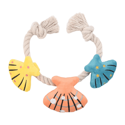 Rope Dog Toy - Priate Pups - Shell Necklace - J & J Pet Club - HugSmart