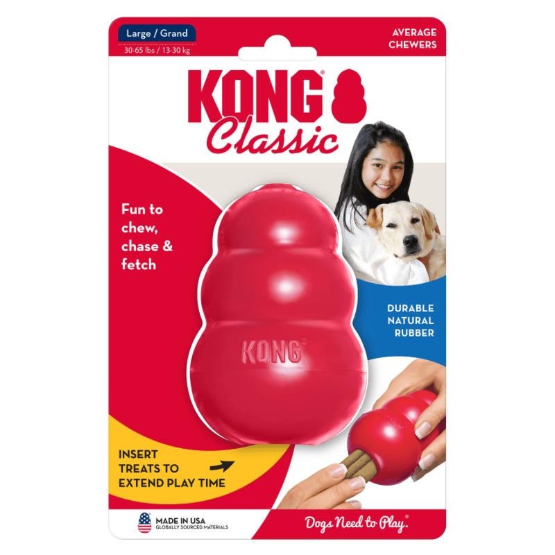 Rubber Dog Chewing Toys - Kong Classic - Red - J & J Pet Club - Kong