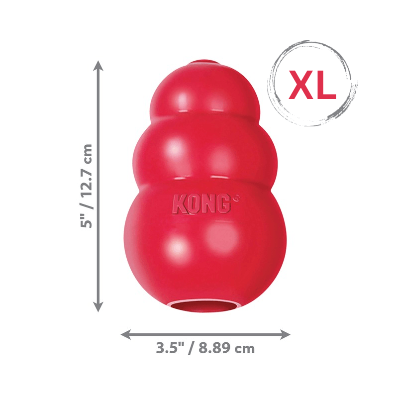 Rubber Dog Chewing Toys - Kong Classic - Red - J & J Pet Club - Kong