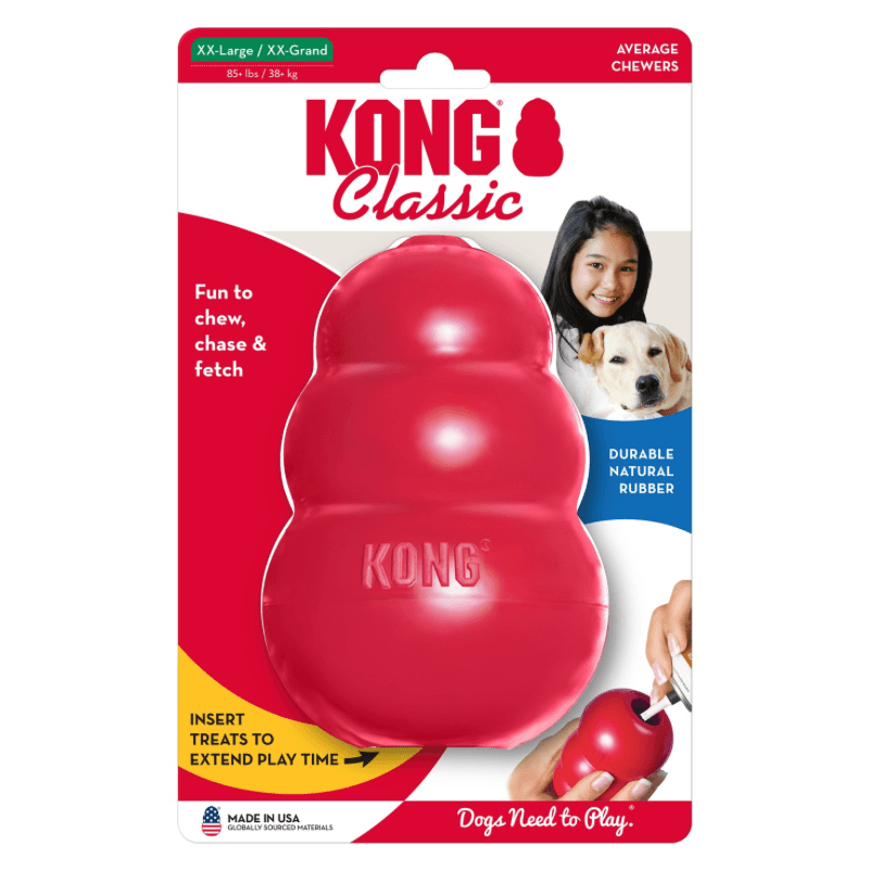 Rubber Dog Chewing Toys - Kong Classic - Red - J & J Pet Club - Kong