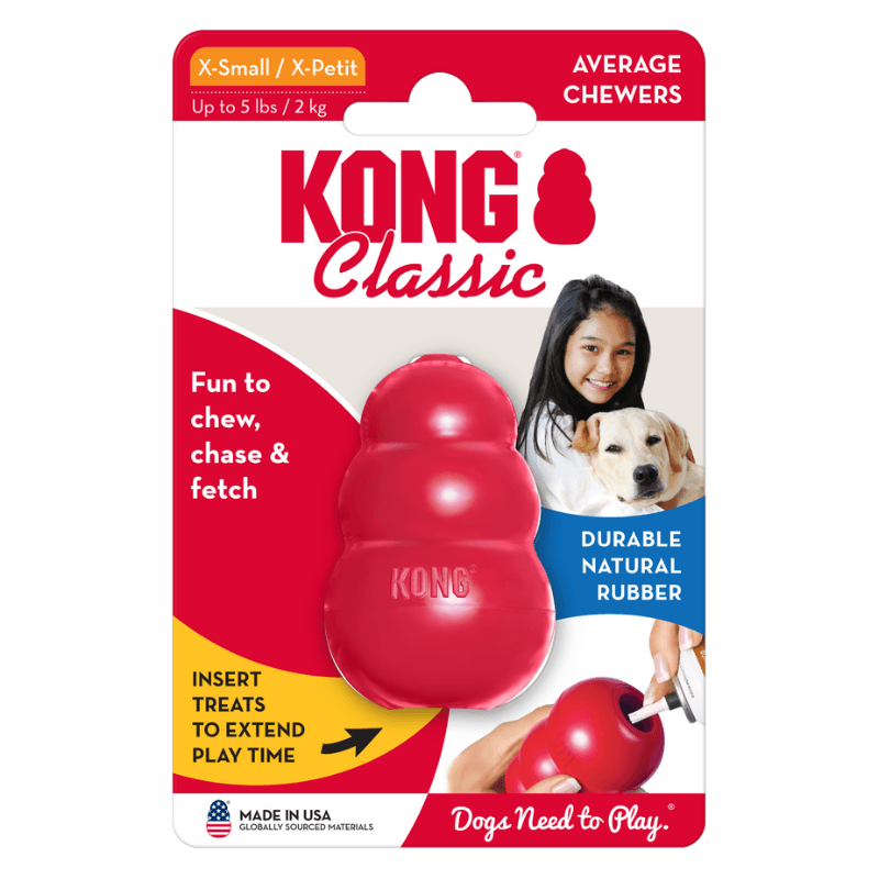 Rubber Dog Chewing Toys - Kong Classic - Red - J & J Pet Club - Kong