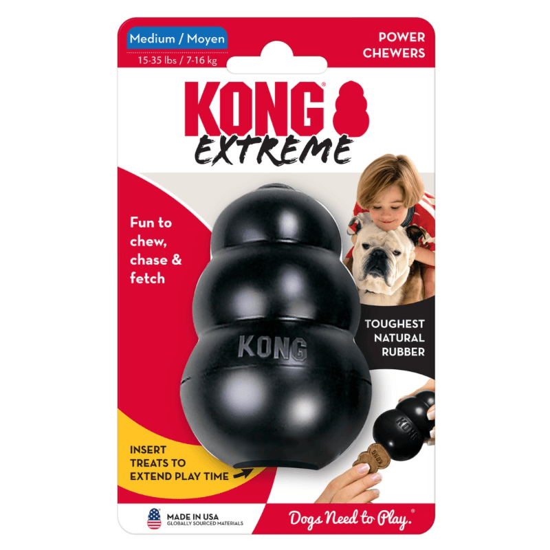 Rubber Dog Chewing Toys - Kong Extreme - Black - J & J Pet Club - Kong