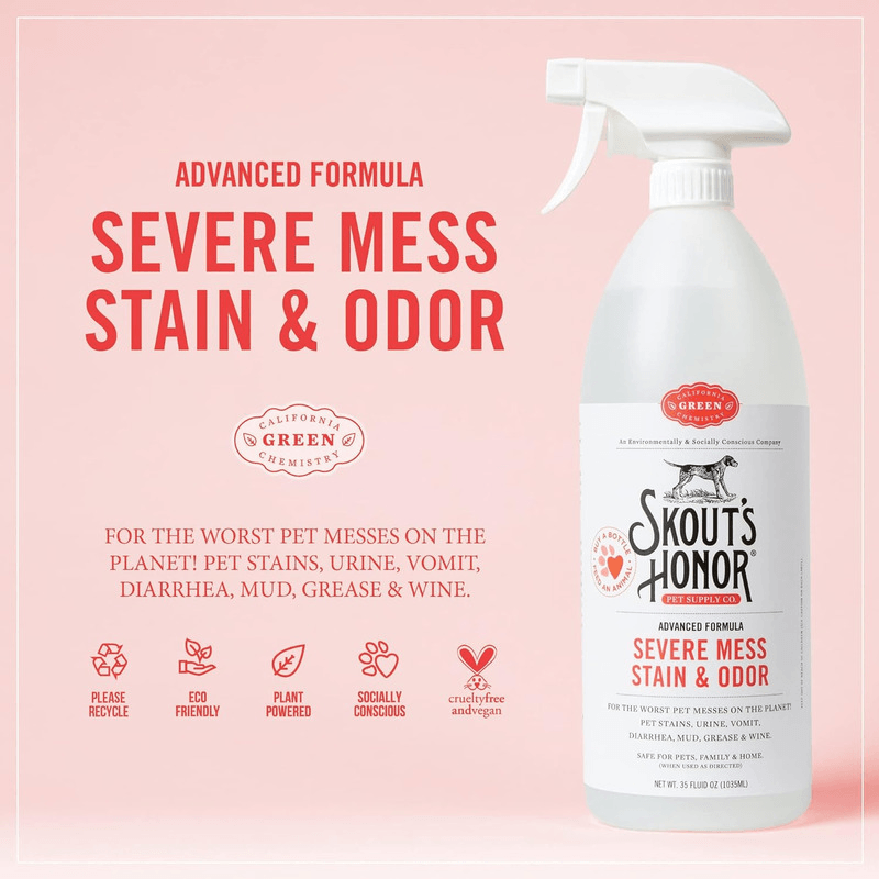 Severe Mess Stain & Odor Advanced Formula For Dogs - 35 oz - J & J Pet Club - Skout's Honor