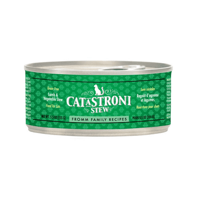 *SHORT DATED* Canned Cat Food - CATASTRONI - Lamb & Vegetable Stew - 5.5 oz (Best By Jun 2024) - J & J Pet Club - Fromm