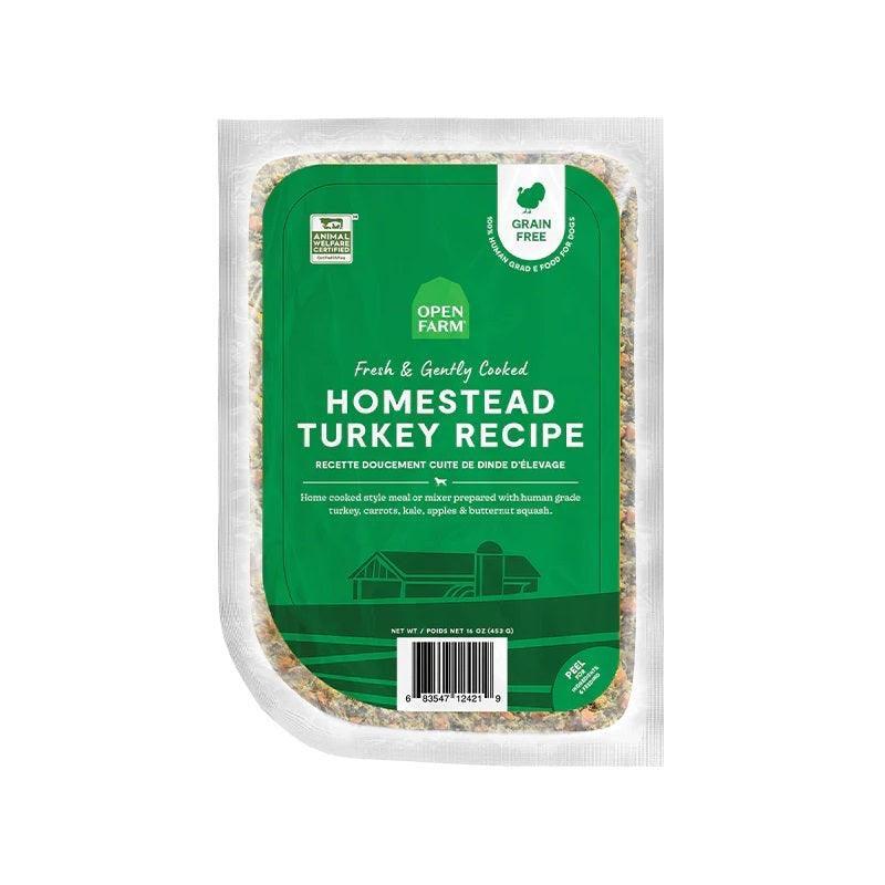 *SHORT DATED* Cooked Dog Food - Homestead Turkey Recipe - 16 oz (Best by Sep 28, 2024) - J & J Pet Club - Open Farm