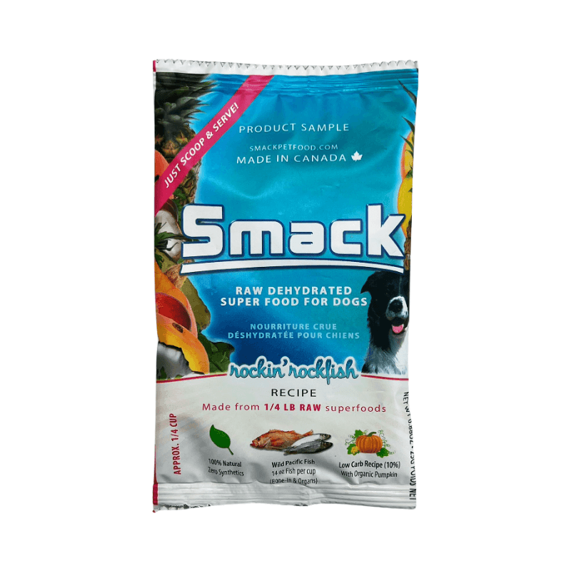 *SHORT DATED* Dehydrated Raw Super Dog Food - Rockin' Rockfish - 25 g Trial Pack (Best By Jul 2024) - J & J Pet Club - Smack
