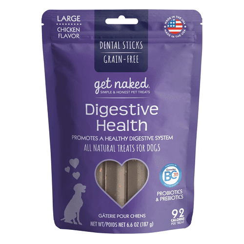 *SHORT DATED* Dog Treat - Digestive Health Dental Chew Sticks - Large (Best By Jul 06, 2024) - J & J Pet Club - Get Naked