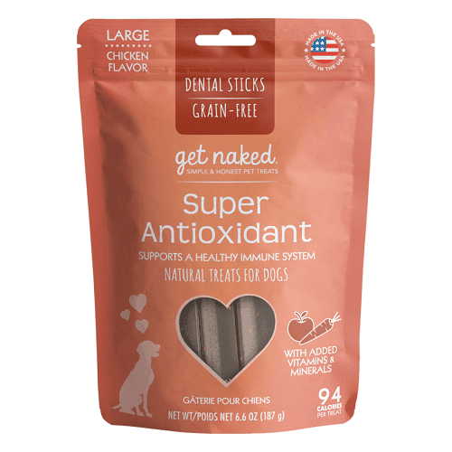 *SHORT DATED* Dog Treat - Super Antioxidant Dental Sticks - Large (Best By Jun 13, 2024) - J & J Pet Club - Get Naked
