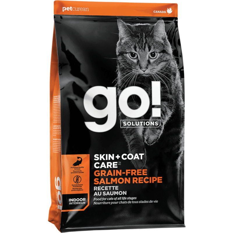 *SHORT DATED* Dry Cat Food - SKIN + COAT CARE, Grain-Free Salmon Recipe, 3 lb (Best By Sep 26, 2024) - J & J Pet Club - GO!