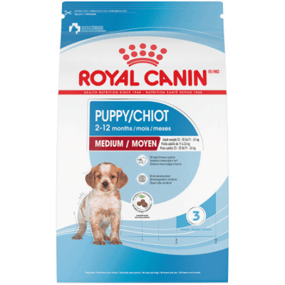 *SHORT DATED* Dry Dog Food - Puppy - Medium Breed - 17 lb (Best by Aug 19, 2024) - J & J Pet Club - Royal Canin