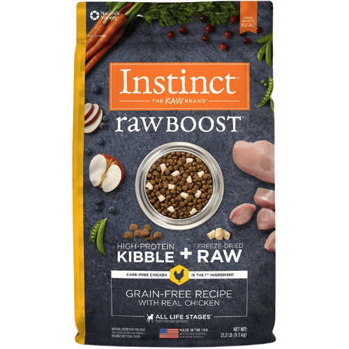 *SHORT DATED* Dry Dog Food - RAW BOOST - Real Chicken Recipe - 21 lb (Best by Sep 21, 2024) - J & J Pet Club - Instinct