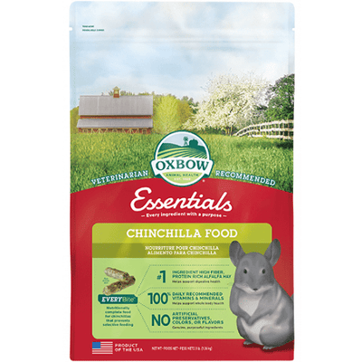 *SHORT DATED* Essentials - Small Animal Food - Chinchilla - 3 lb (Best by Aug 09, 2024) - J & J Pet Club - Oxbow
