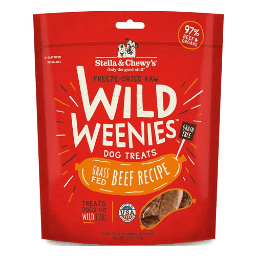 *SHORT DATED* Freeze Dried Dog Treat - Wild Weenies - Beef - 3.25 oz (Best by Jun 05, 2024) - J & J Pet Club - Stella & Chewy's