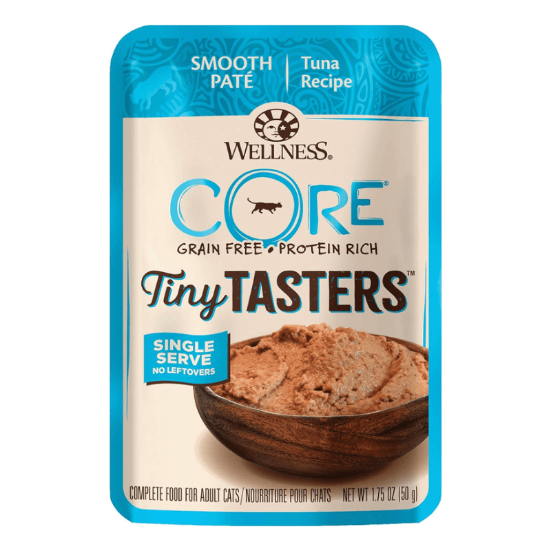 *SHORT DATED* Wet Cat Food - CORE Tiny Tasters - Smooth Paté - Tuna Recipe - 1.75 oz pouch (Best By Sep 17/19, 2024) - J & J Pet Club - Wellness