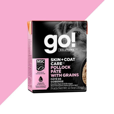 *SHORT DATED* Wet Dog Food - SKIN + COAT CARE, Pollock Pâté - 12.5 oz (Best By Jul 21, 2024) - J & J Pet Club - GO!