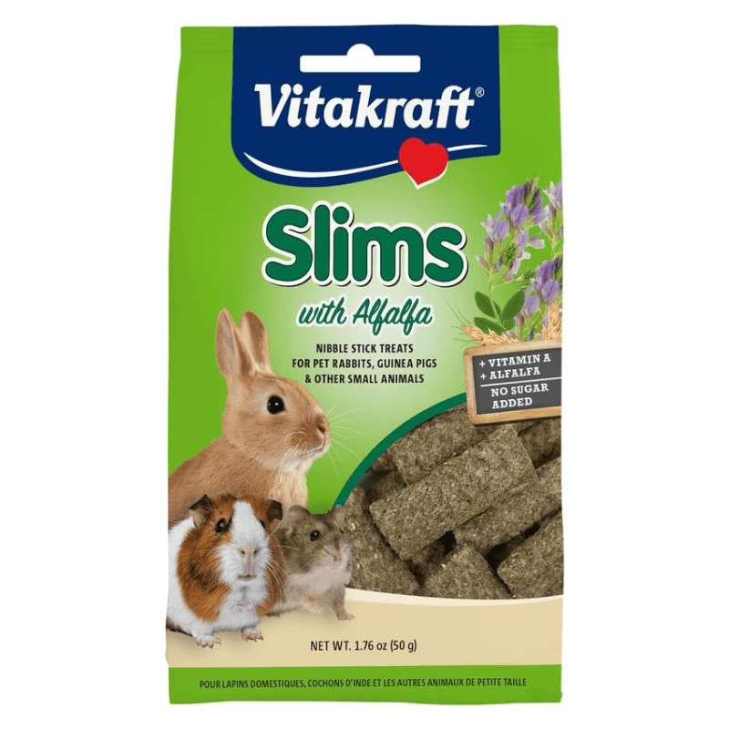 Small Animal Treat - Slims with Alfalfa - 1.76 oz - J & J Pet Club - Vitakraft