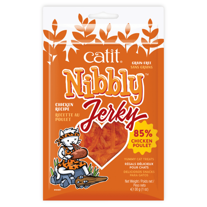 Soft & Chewy Cat Treat - Nibbly Jerky - Chicken Recipe - 30 g - J & J Pet Club - Catit