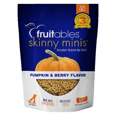 Soft & Chewy Dog Treat - Skinny Minis - Pumpkin & Berry Flavor - 12 oz - J & J Pet Club - Fruitables