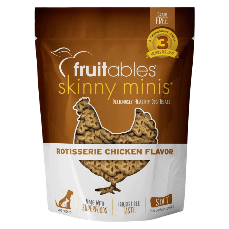 Soft & Chewy Dog Treat - Skinny Minis - Rotisserie Chicken Flavor - 5 oz - J & J Pet Club - Fruitables