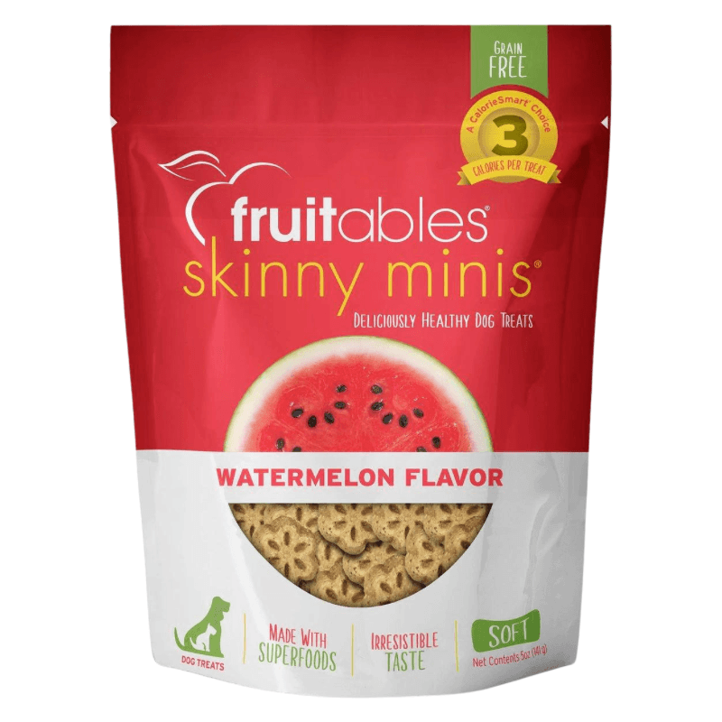 Soft & Chewy Dog Treat - Skinny Minis - Watermelon Flavor - 5 oz - J & J Pet Club - Fruitables