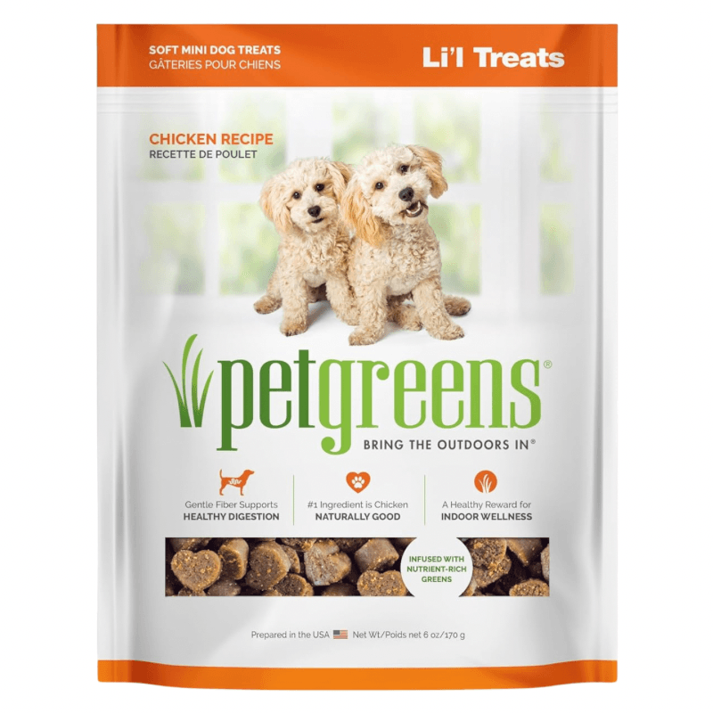 Soft Mini Dog Treat - Li’l Treats - Chicken Recipe - 6 oz - J & J Pet Club - Pet Greens