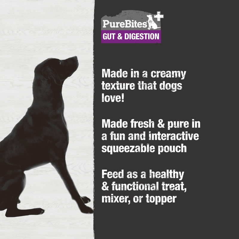 Squeezable Creamy Dog Treat - Gut & Digestion - 2.5 oz pouch - J & J Pet Club - Purebites