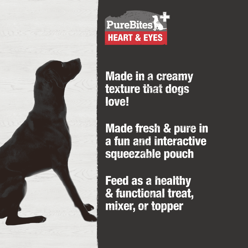 Squeezable Creamy Dog Treat - Heart & Eyes - 2.5 oz pouch - J & J Pet Club - Purebites