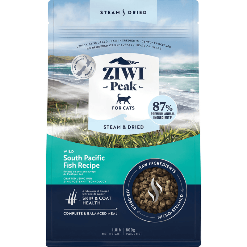 Steam & Dried Cat Food - Wild South Pacific Fish Recipe - J & J Pet Club - Ziwi Peak