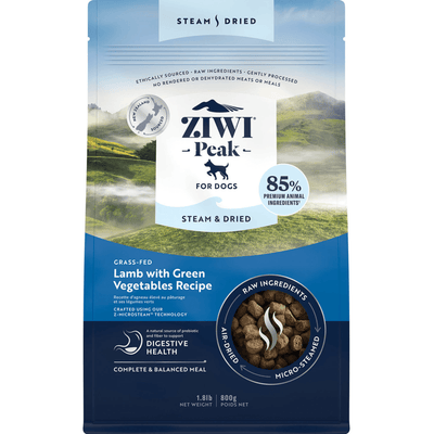 Steam & Dried Dog Food - Lamb with Green Vegetables Recipe - J & J Pet Club - Ziwi Peak