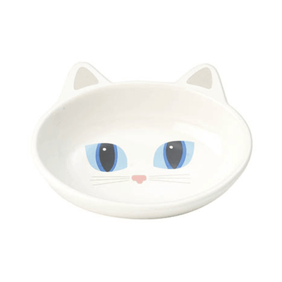 Stoneware Pet Bowl - "Frisky Kitty" - 5.5 Oval, 5.3 oz (Dishwasher Safe) - J & J Pet Club - PetRageous