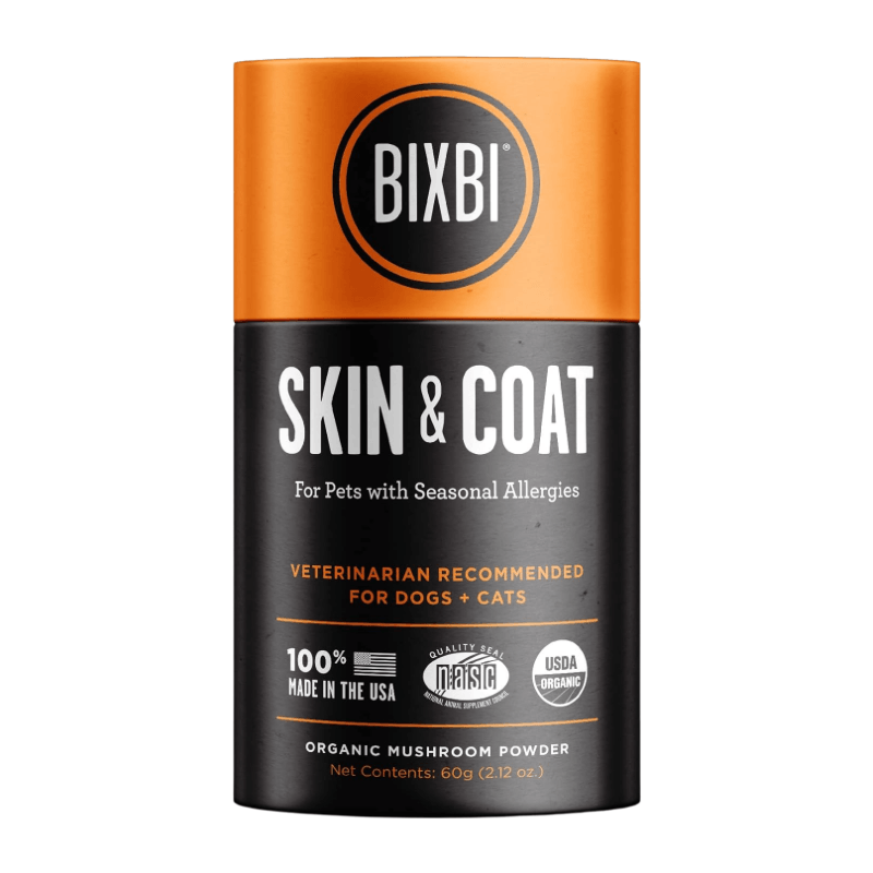 Supplement For Dogs & Cats - Organic Mushroom Powder - SKIN & COAT - 60 g - J & J Pet Club - BIXBI