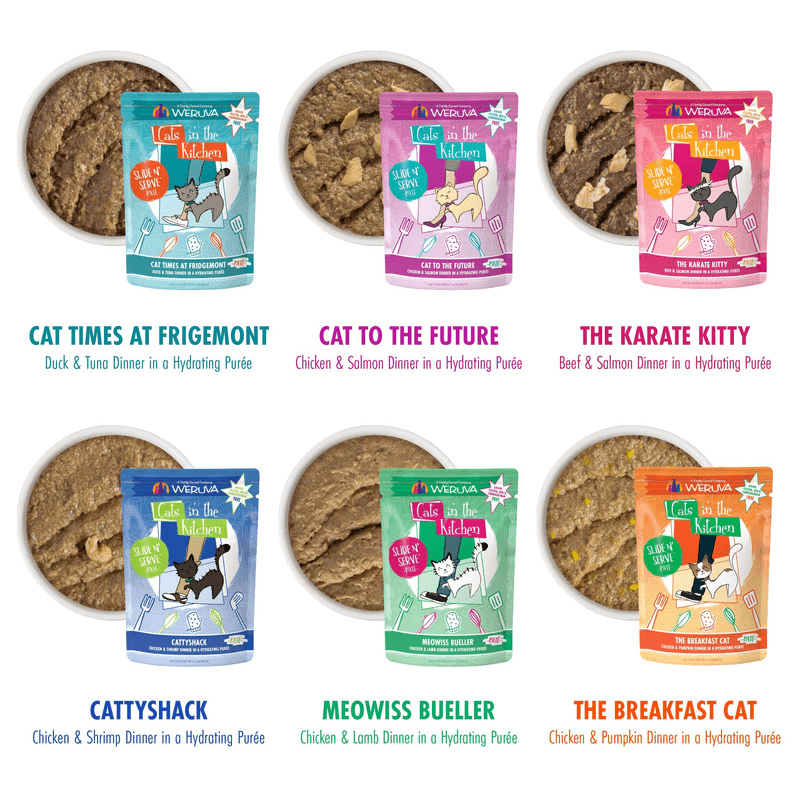 Wet Cat Food - Cats in the Kitchen SNS Paté - The Brat Pack - Variety Pack - 3 oz pouch, case of 12 - J & J Pet Club - Weruva