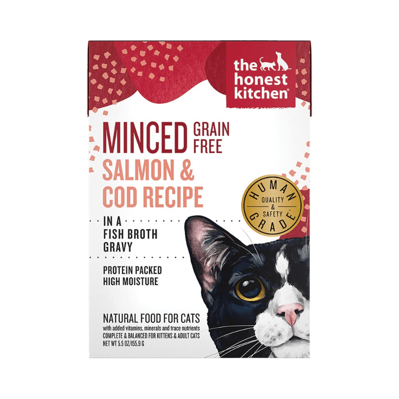 Wet Cat Food - MINCED - Grain Free Salmon & Cod Recipe - J & J Pet Club - The Honest Kitchen