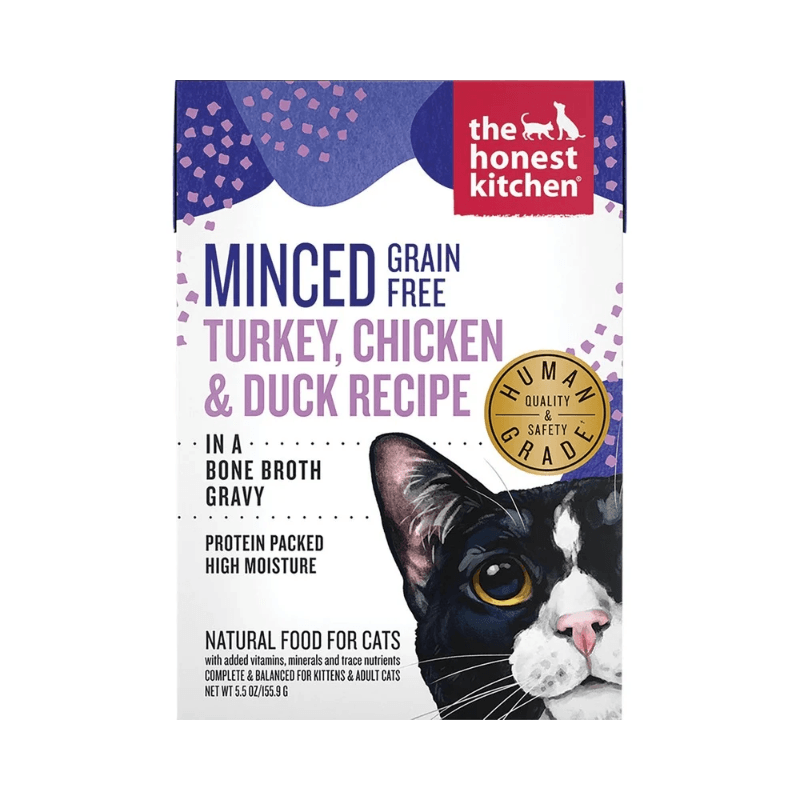 Wet Cat Food - MINCED - Grain Free Turkey, Chicken & Duck Recipe - J & J Pet Club - The Honest Kitchen