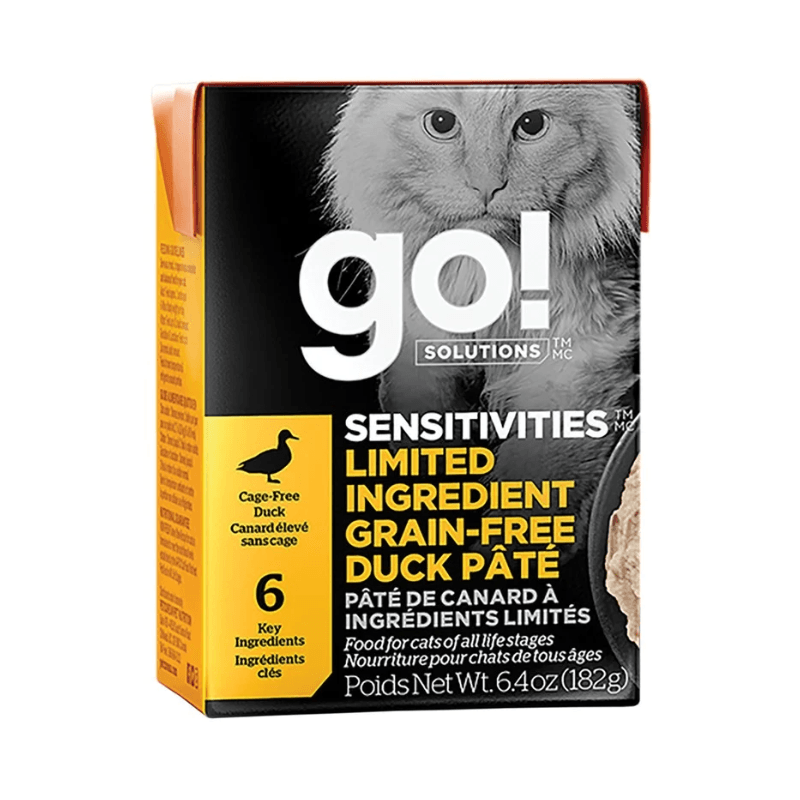 Wet Cat Food - SENSITIVITIES - Limited Ingredient, Grain-Free Duck Pâté, 6.4 oz - J & J Pet Club - GO!