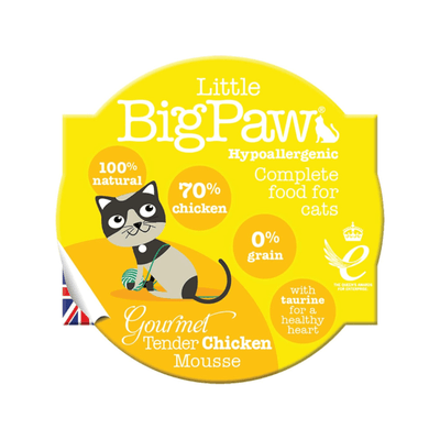 Wet Cat Food - Tender Chicken Mousse - 3 oz cup - J & J Pet Club - Little Big Paw