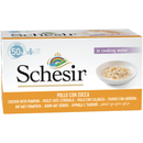 Wet Cat Food Topper - IN COOKING WATER - Chicken & Pumpkin - 50 g can, case of 6 - J & J Pet Club - Schesir