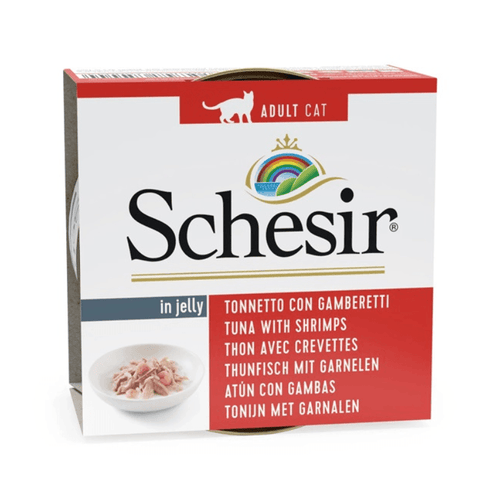 Wet Cat Food Topper - IN JELLY - Tuna & Shrimp - 85 g - J & J Pet Club - Schesir