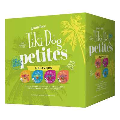 Wet Dog Food - ALOHA PETITES - Variety Pack - 3 oz cup, case of 10 - J & J Pet Club - Tiki Dog